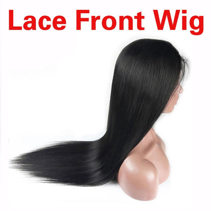 Pre Plucked Glueless Lace Front Human Hair Wigs With Baby Hair 8-24 Brazilian Remy Straight Full Lace Human Hair Wigs For Women