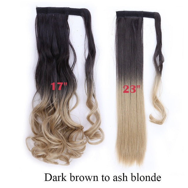 Long Clip In Wrap around Synthetic Ponytail