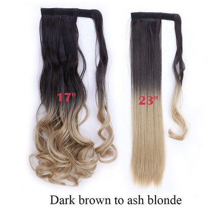 Long Clip In Wrap around Synthetic Ponytail