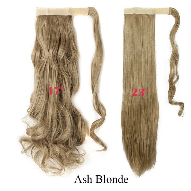 Long Clip In Wrap around Synthetic Ponytail