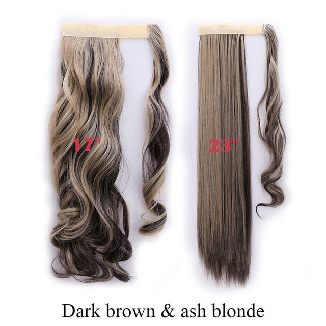 Long Clip In Wrap around Synthetic Ponytail