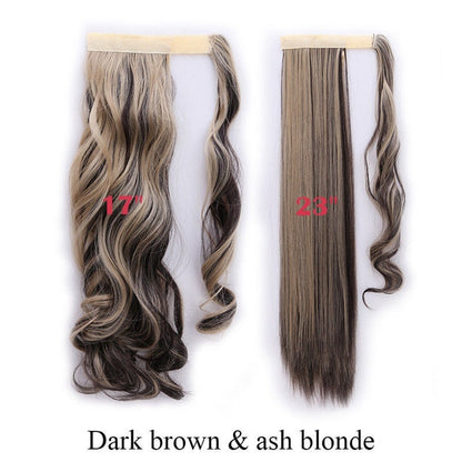 Long Clip In Wrap around Synthetic Ponytail