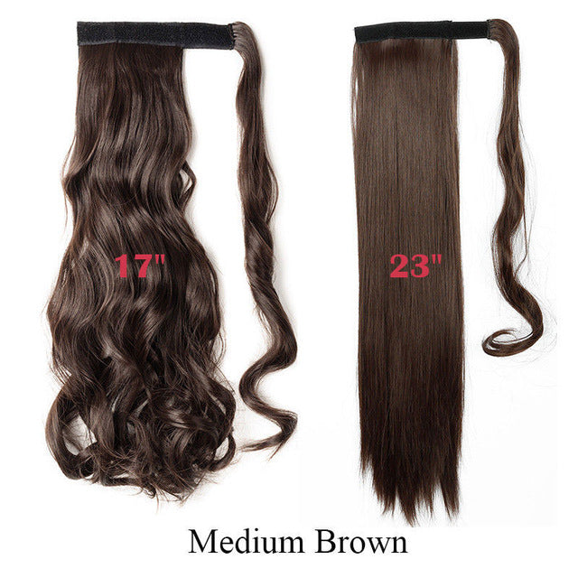 Long Clip In Wrap around Synthetic Ponytail