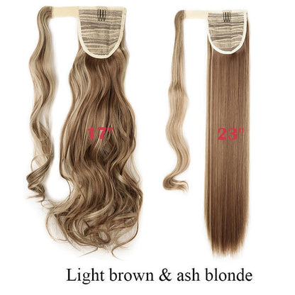 Long Clip In Wrap around Synthetic Ponytail