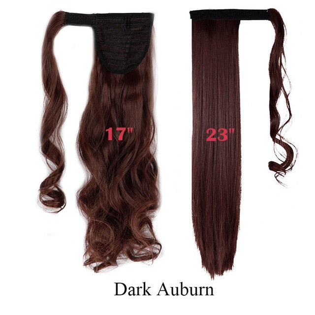 Long Clip In Wrap around Synthetic Ponytail