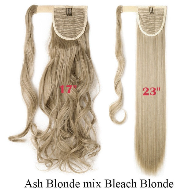 Long Clip In Wrap around Synthetic Ponytail