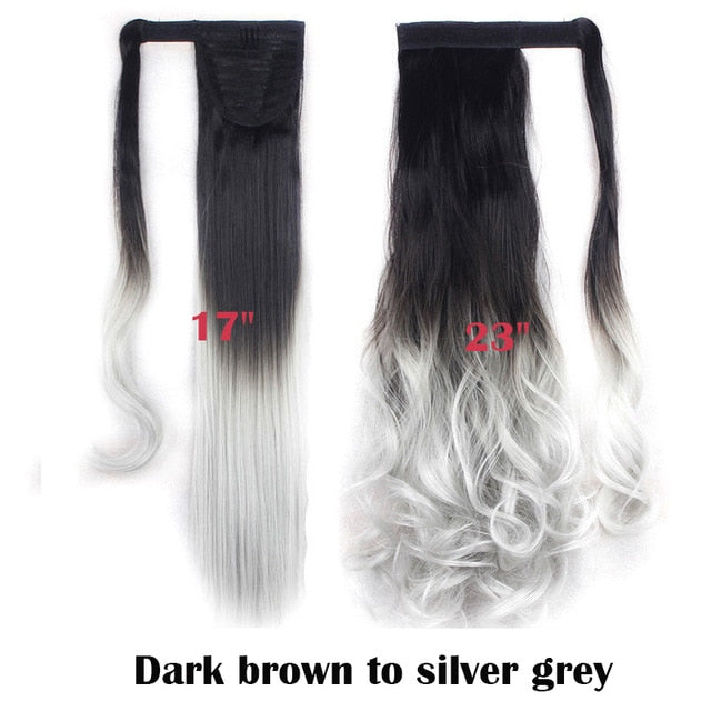 Long Clip In Wrap around Synthetic Ponytail