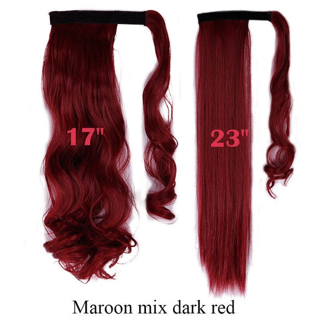 Long Clip In Wrap around Synthetic Ponytail