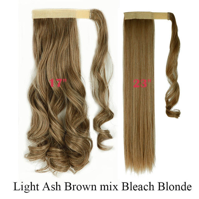 Long Clip In Wrap around Synthetic Ponytail