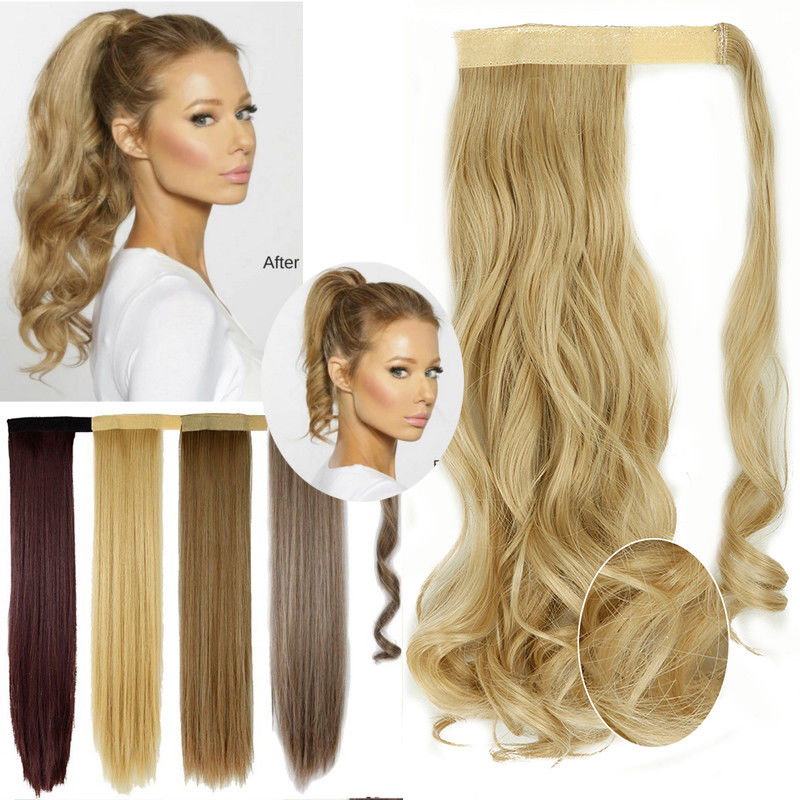 Long Clip In Wrap around Synthetic Ponytail