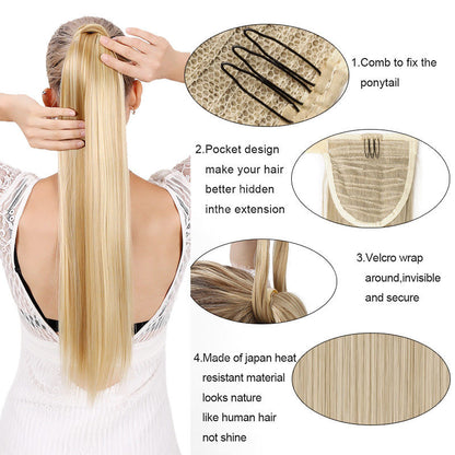 Long Clip In Wrap around Synthetic Ponytail
