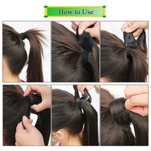 Load image into Gallery viewer, Long Clip In Wrap around Synthetic Ponytail
