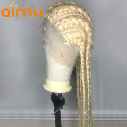 Straight 613 Blonde Full Lace Wig With Baby Hair for Women Black White Pre Plucked Brazilian Virgin Human Hair Wigs 130% Density