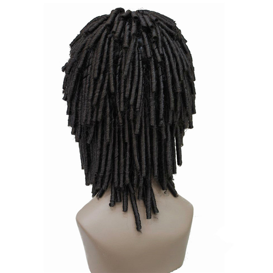 StrongBeauty kanekalon Dreadlock Hair African braids Wig Blonde/Brown Corkscrew Curls Medium length Synthetic wigs