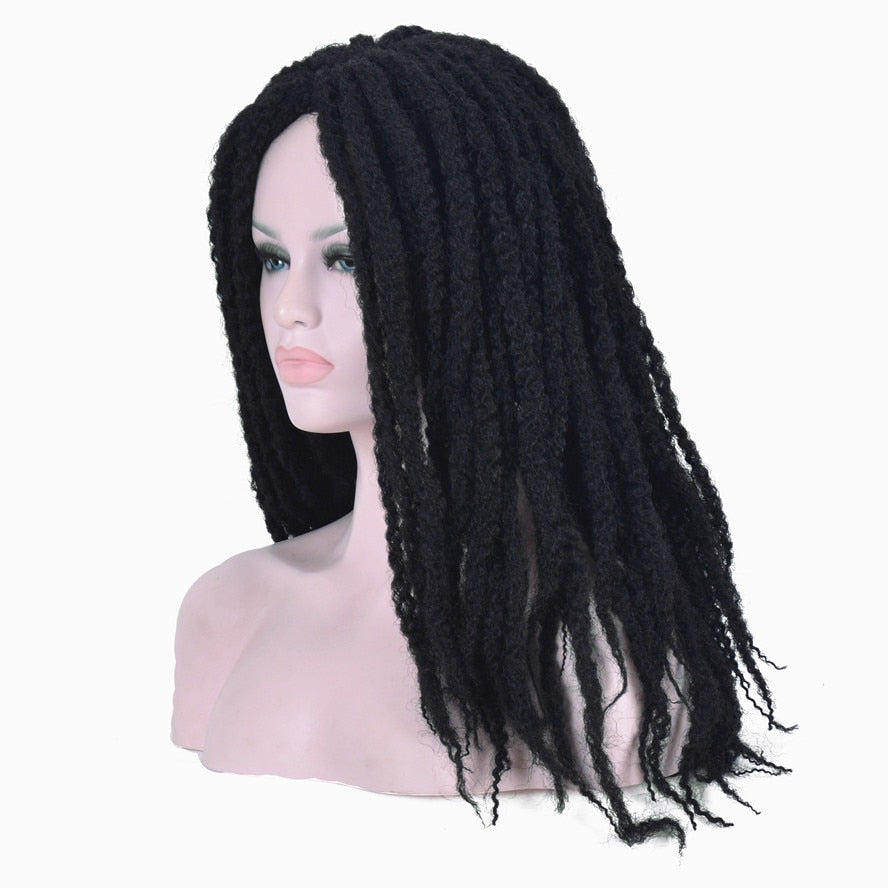 StrongBeauty kanekalon dreadlocks Hair Black/Brown Ombre wigs Twist Hair Synthetic African braids Wig
