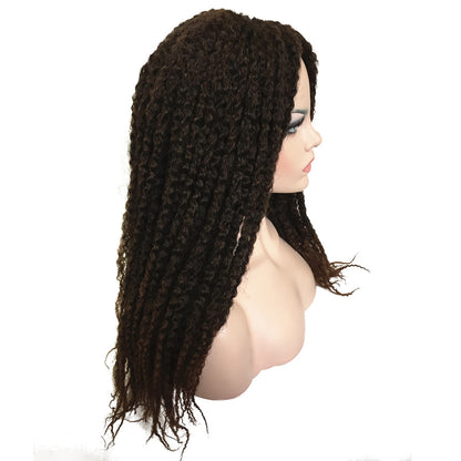 StrongBeauty kanekalon dreadlocks Hair Black/Brown Ombre wigs Twist Hair Synthetic African braids Wig