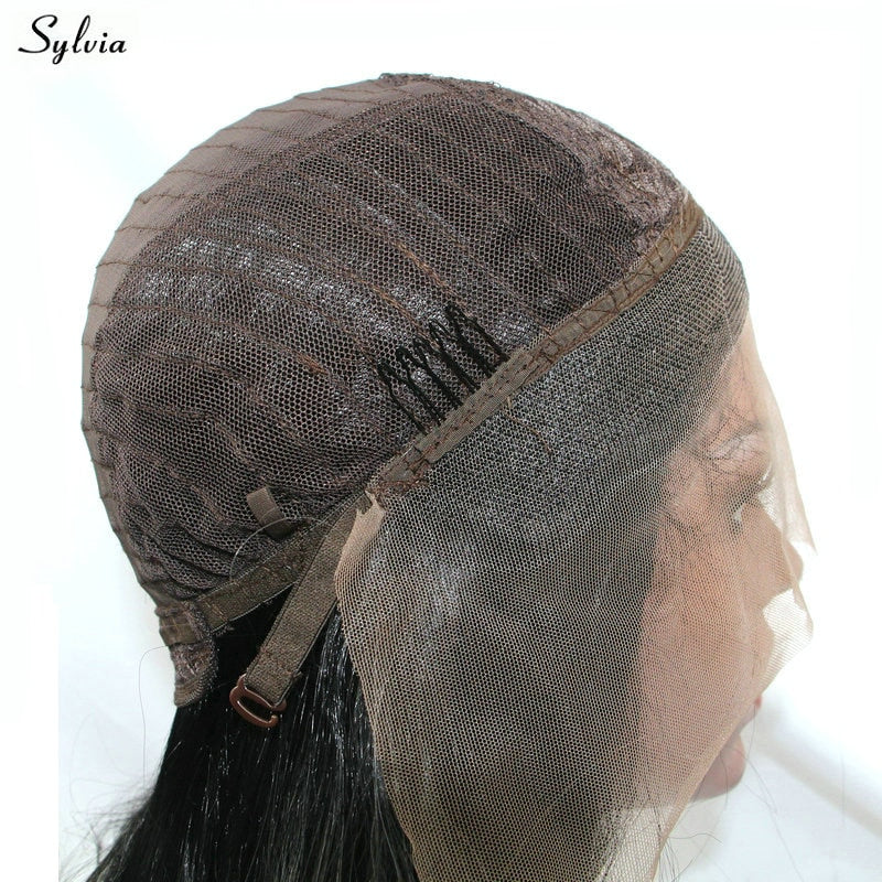 Sylvia Natural 2x Twist Braids Wig Pastel Blonde Color Long Synthetic Lace Front Braided Wigs with Baby Hair Middle Parting 24"