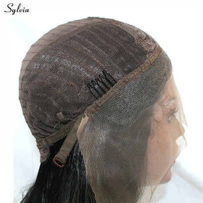 Sylvia Natural 2x Twist Braids Wig Pastel Blonde Color Long Synthetic Lace Front Braided Wigs with Baby Hair Middle Parting 24"
