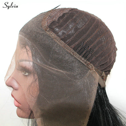 Sylvia Natural 2x Twist Braids Wig Pastel Blonde Color Long Synthetic Lace Front Braided Wigs with Baby Hair Middle Parting 24"