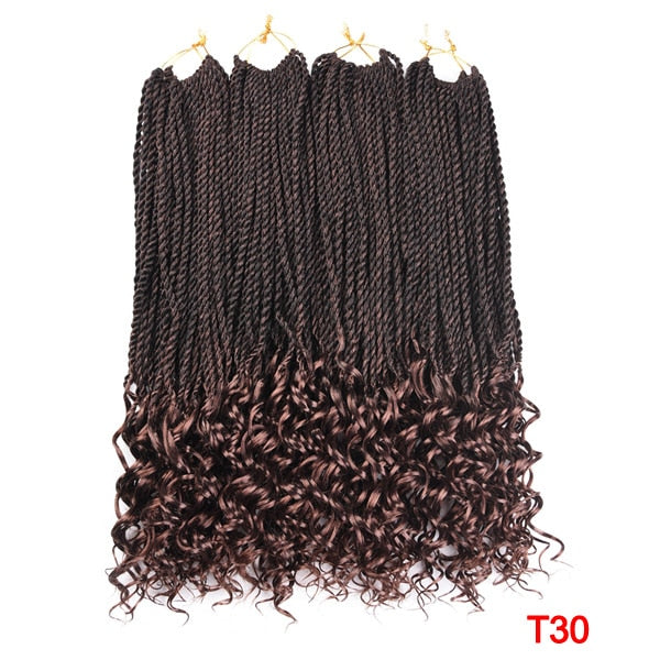 Senegalese Twist Crochet Braids Synthetic Hair Extension with Curly Ends