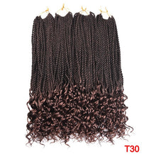 Load image into Gallery viewer, Senegalese Twist Crochet Braids Synthetic Hair Extension with Curly Ends
