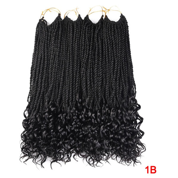 Senegalese Twist Crochet Braids Synthetic Hair Extension with Curly Ends