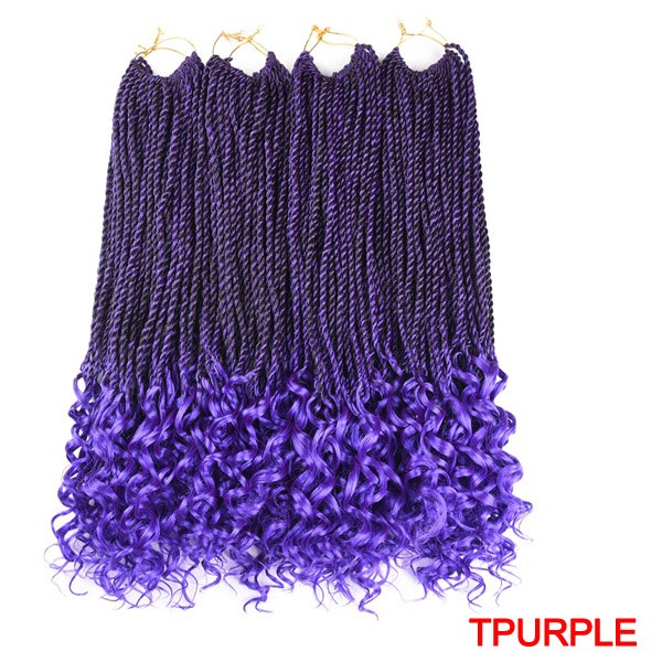 Senegalese Twist Crochet Braids Synthetic Hair Extension with Curly Ends