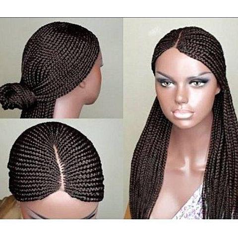 Corn row Box Lace Frontal Braided Wig - Adesola