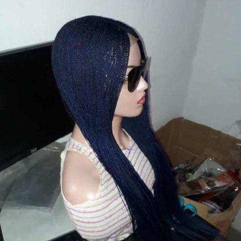 Blue Micro Million twist Braids Wig 26"