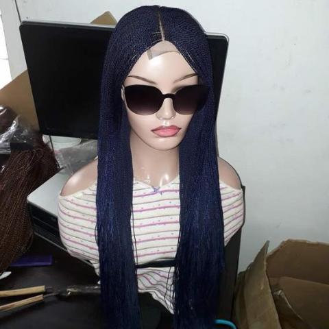 Blue Micro Million twist Braids Wig 26"