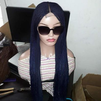 Blue Micro Million twist Braids Wig 26"