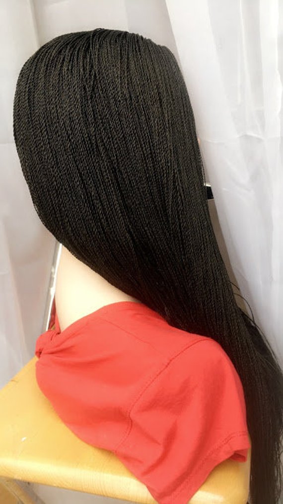 Braided Twists Wig - Human Hair Closure 26"