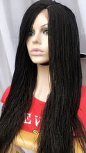 Load image into Gallery viewer, Braided Wig Lace Twists Wig - Human Hair Closure Black 26&quot;
