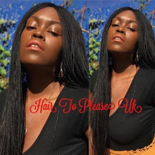 Load image into Gallery viewer, Braided Wig Lace Twists Wig - Human Hair Closure Black 26&quot;
