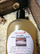 Load image into Gallery viewer, Organic Fermented Rice Water Hair Rinse (ayurvedic, black cumin seed oil, hair rinse, conditioner, hair wash, hair growth, shampoo)
