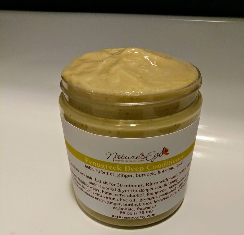 Fenugreek Deep Conditioner ( babassu, ginger, horsetail, burdock, marshmallow, treatment, all hair types)